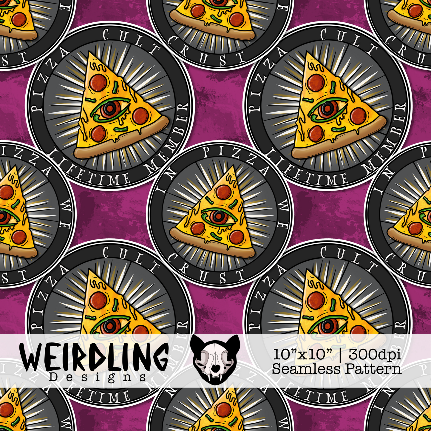 Pizza Cult - Exclusive Seamless Pattern - Multiple Colourways