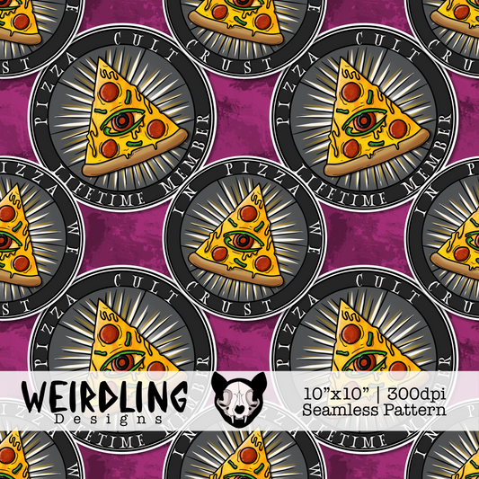 Pizza Cult - Exclusive Seamless Pattern - Multiple Colourways