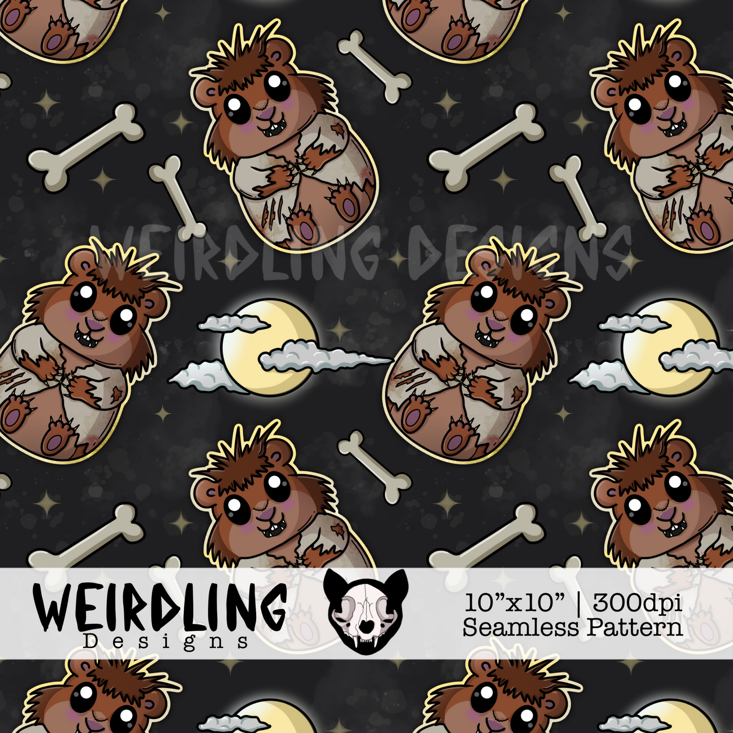 Hammster Horror - Limited edition Seamless Pattern