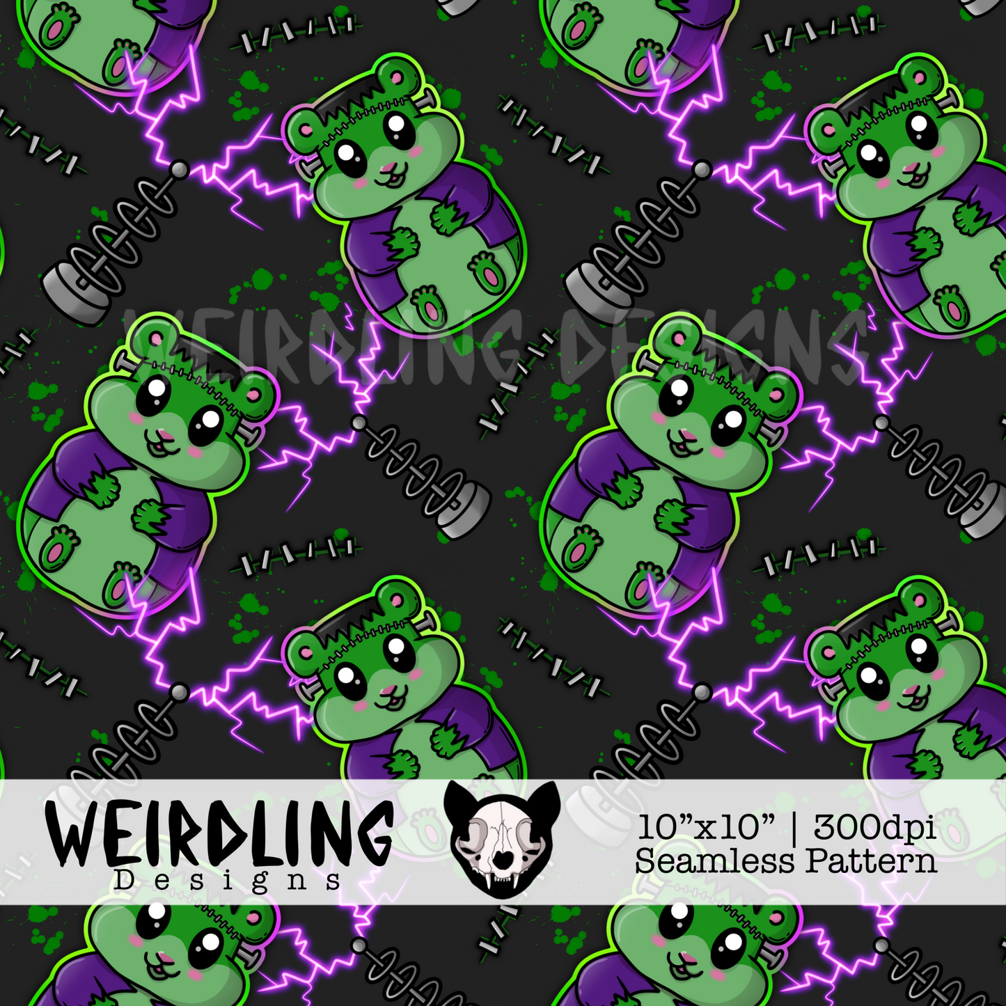 Hammster Horror - Limited edition Seamless Pattern