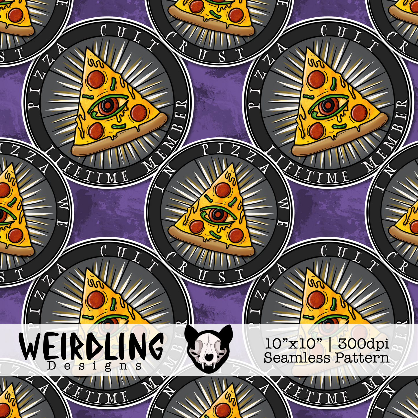 Pizza Cult - Exclusive Seamless Pattern - Multiple Colourways