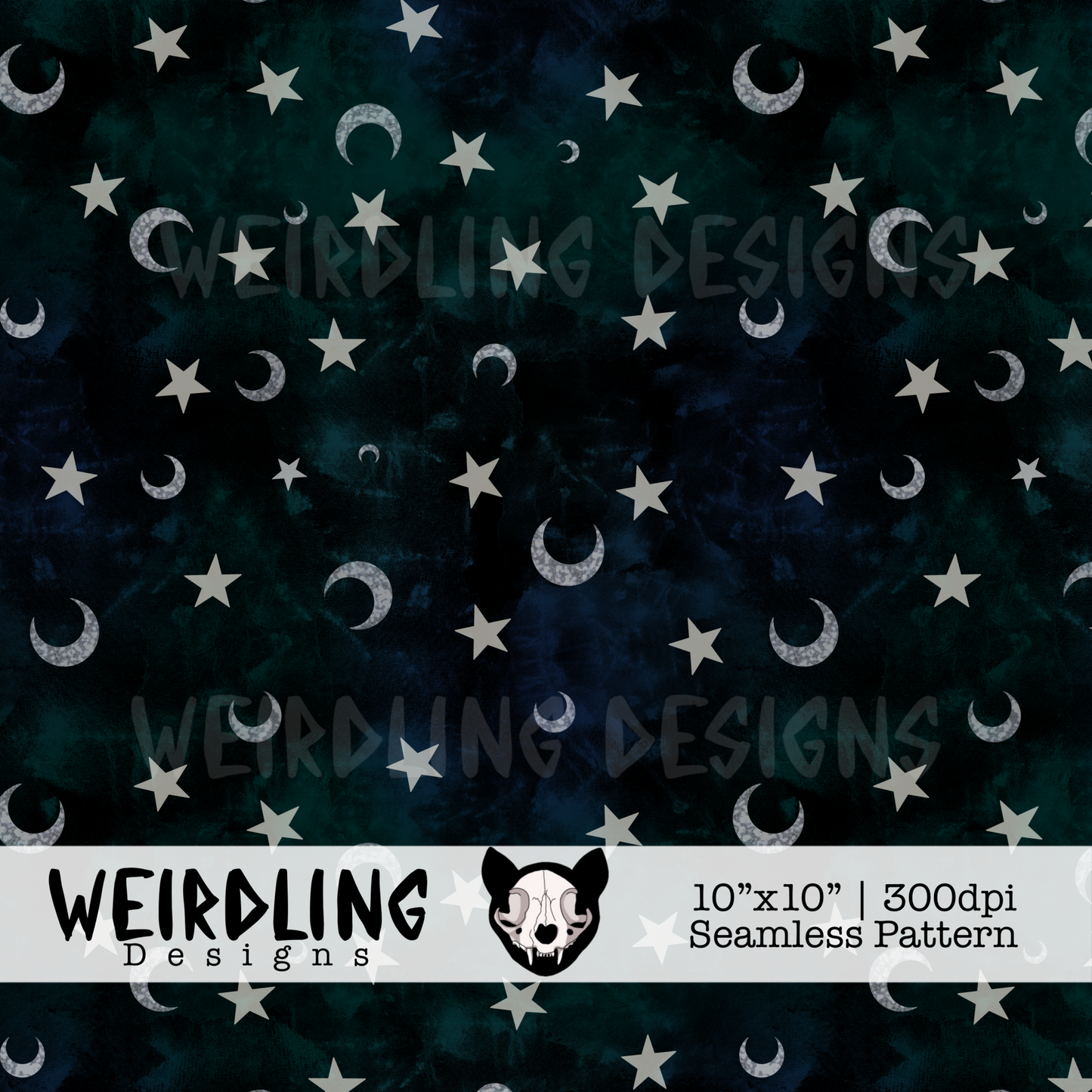 Night Sky - Non-exclusive Seamless Pattern - 3 colourways