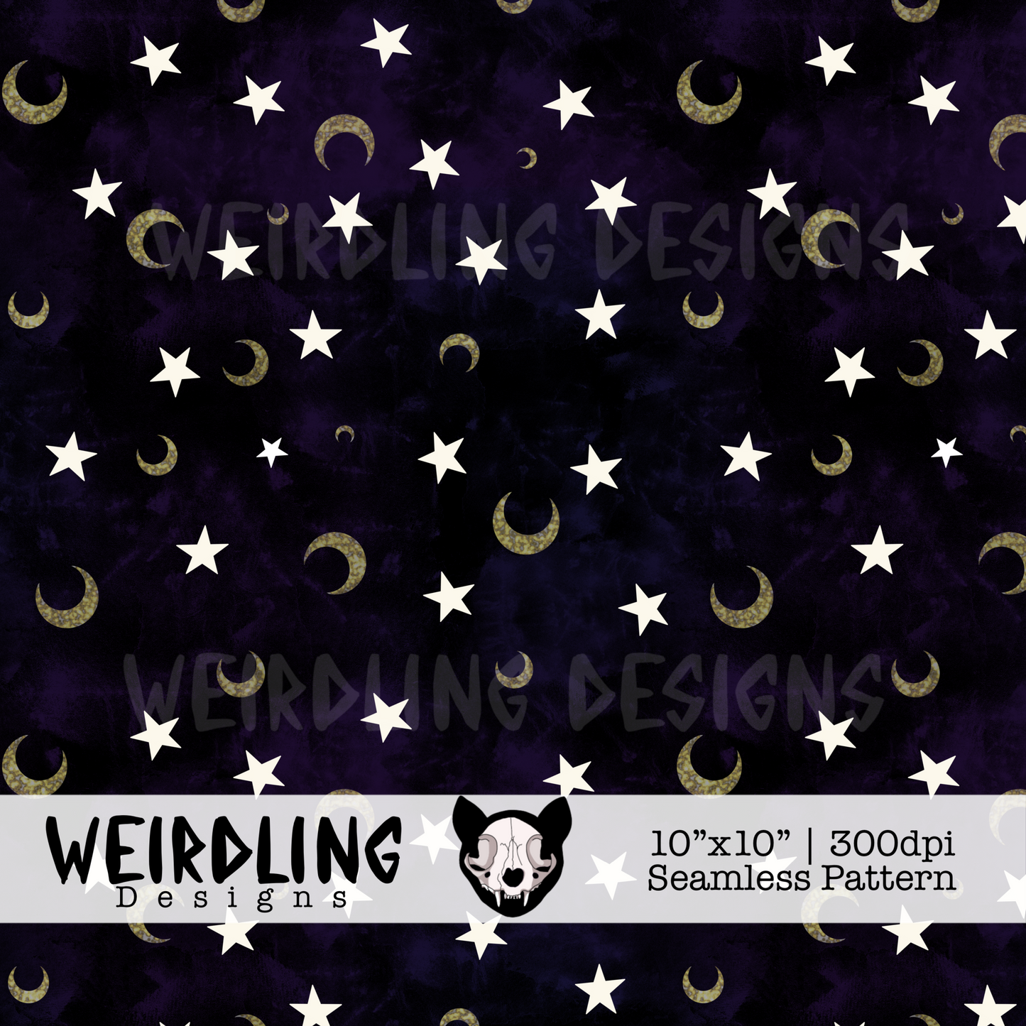 Night Sky - Non-exclusive Seamless Pattern - 3 colourways