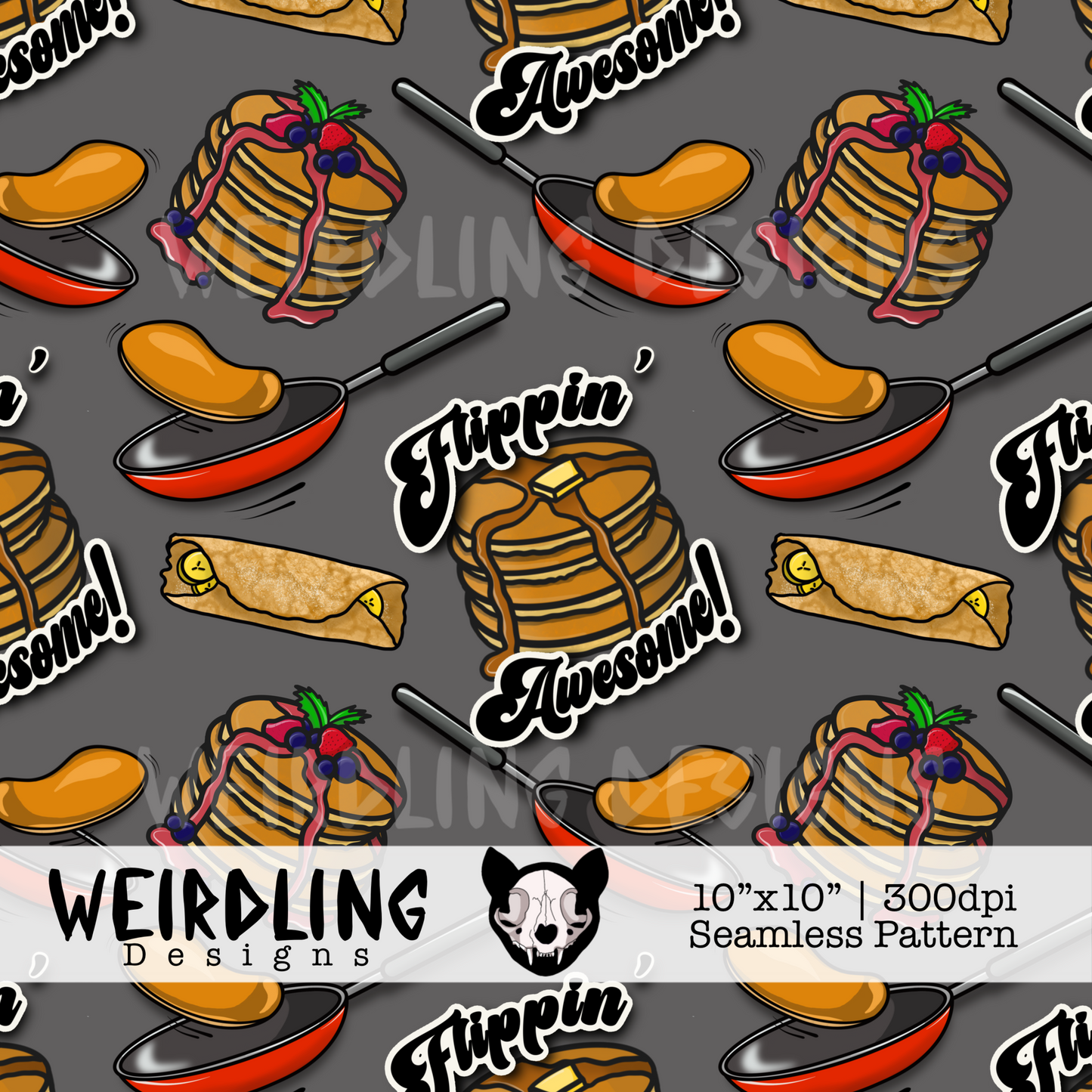 Flippin’ Awesome - Exclusive Seamless Pattern - Multiple Colourways