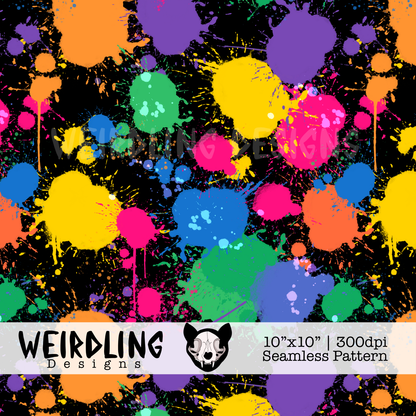 Paint Splats - Non-Exclusive Seamless Pattern