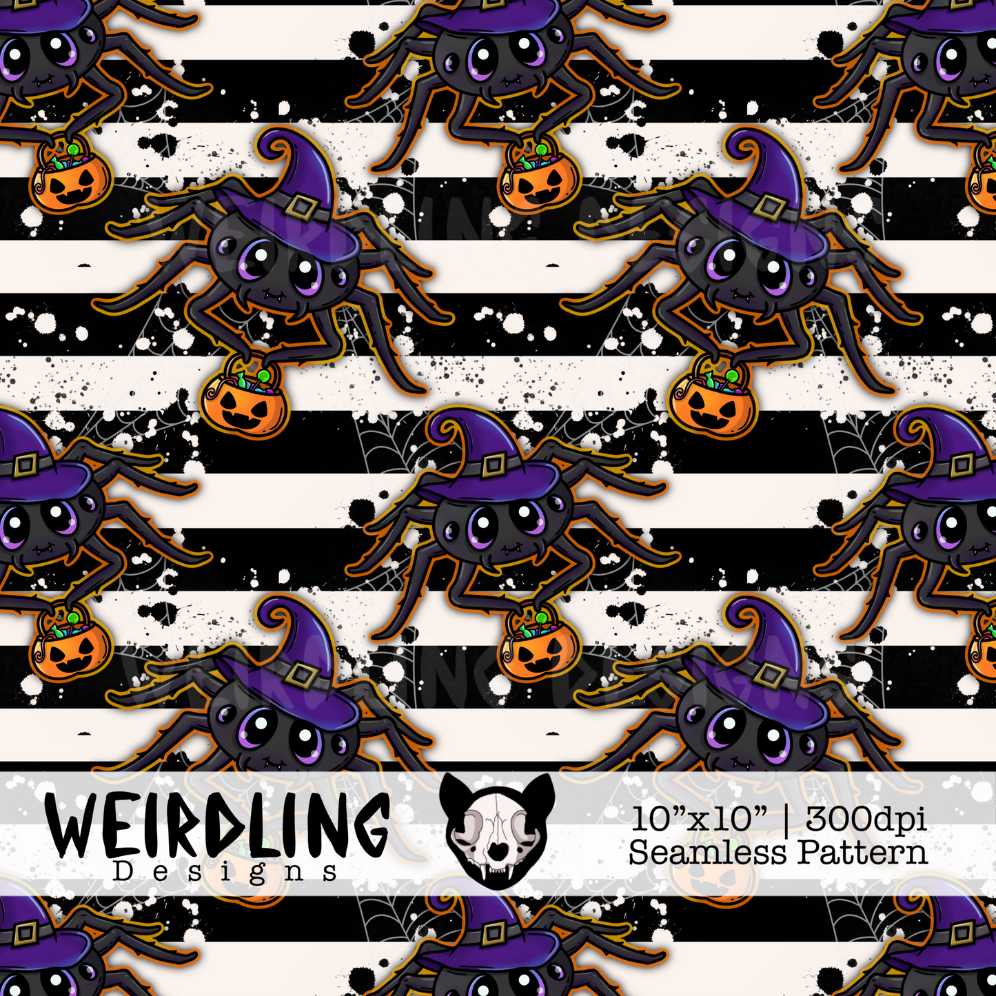 Spideyween - Exclusive Seamless Pattern