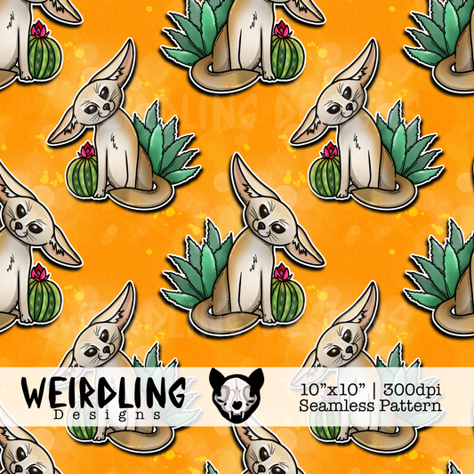 Fennec - Exclusive Seamless Pattern - Multiple Colourways