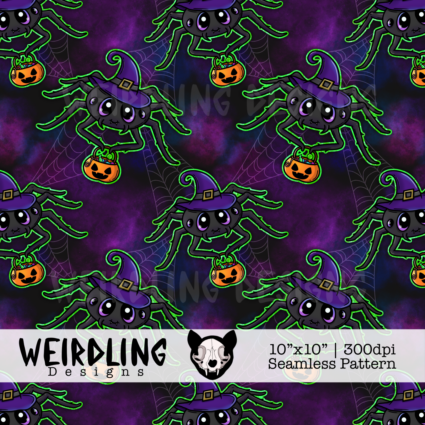 Spideyween - Exclusive Seamless Pattern