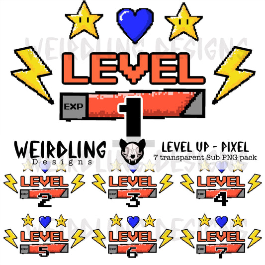 Level Up Pixel - Non-Exclusive Birthday Sub PNG pack