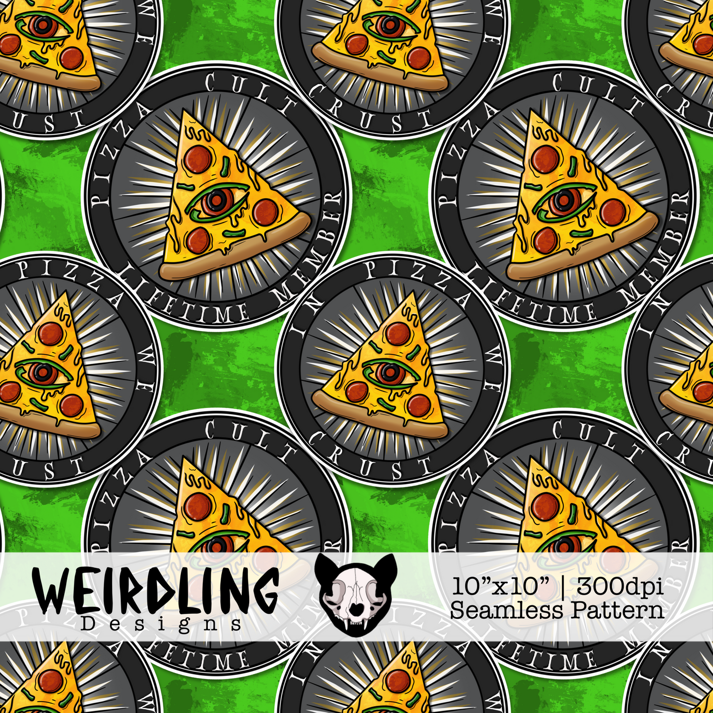 Pizza Cult - Exclusive Seamless Pattern - Multiple Colourways