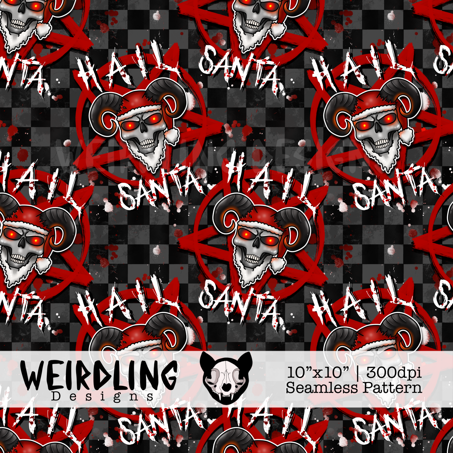 Hail Santa - Exclusive Seamless Pattern - Multiple Colourways