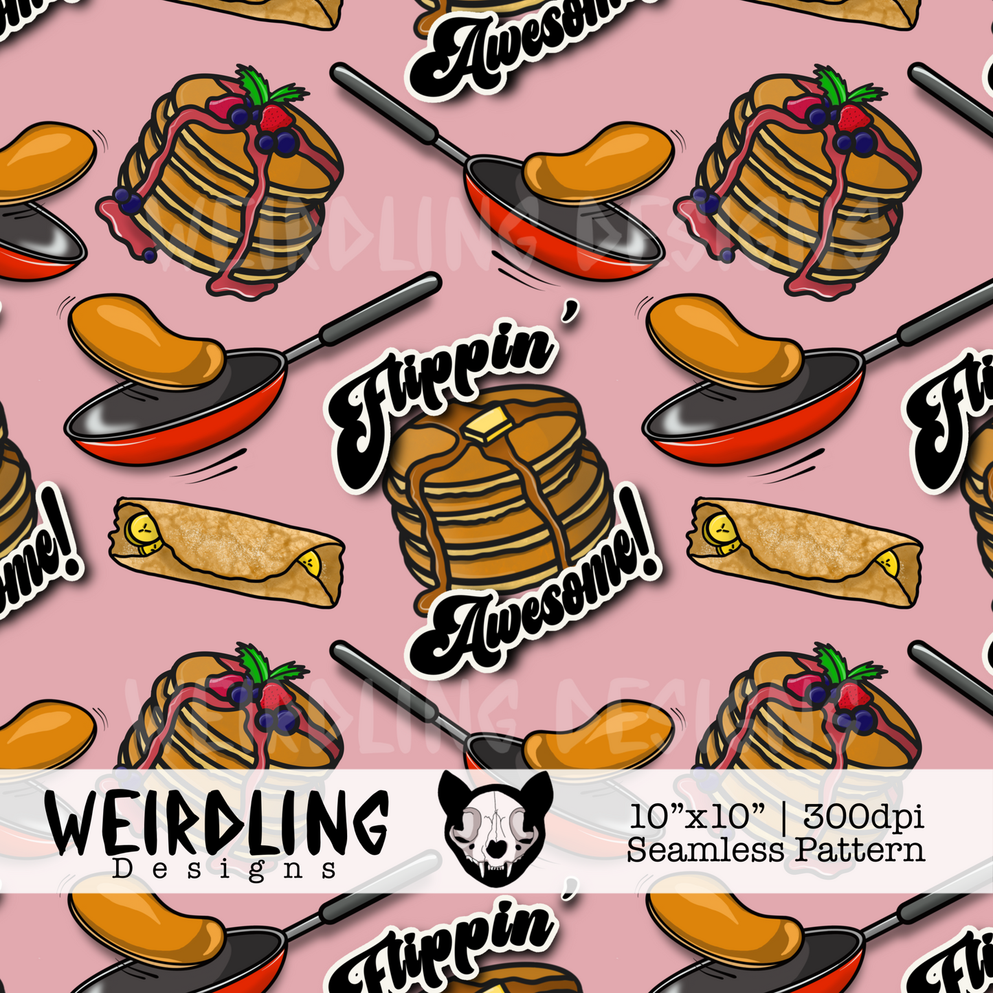 Flippin’ Awesome - Exclusive Seamless Pattern - Multiple Colourways