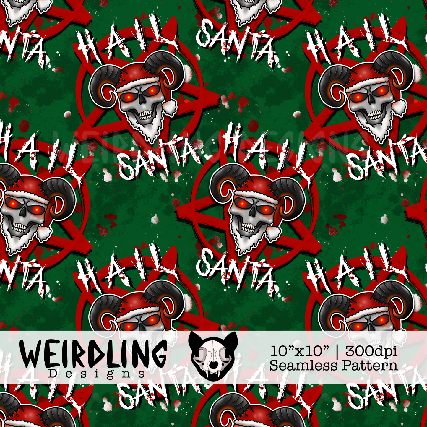 Hail Santa - Exclusive Seamless Pattern - Multiple Colourways