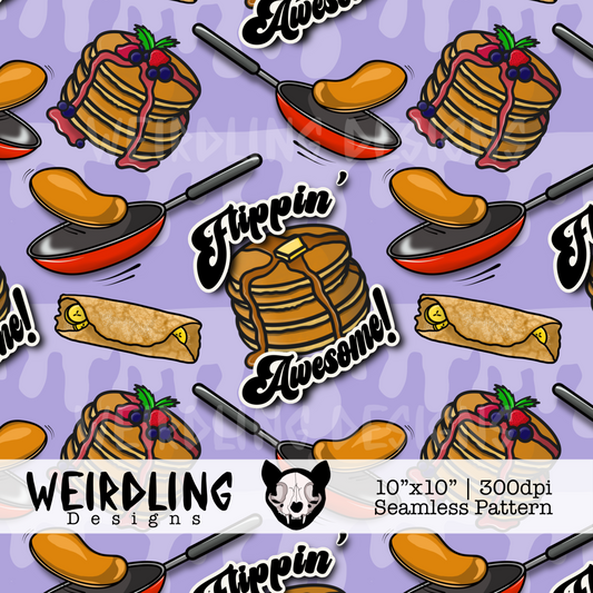 Flippin’ Awesome - Exclusive Seamless Pattern - Multiple Colourways