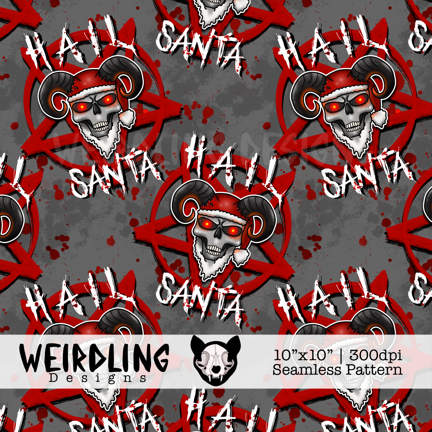 Hail Santa - Exclusive Seamless Pattern - Multiple Colourways