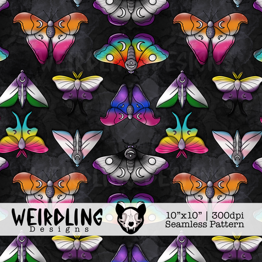 Pride Moths - Limited Exclusive Seamless Pattern