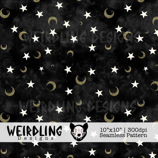 Night Sky - Non-exclusive Seamless Pattern - 3 colourways