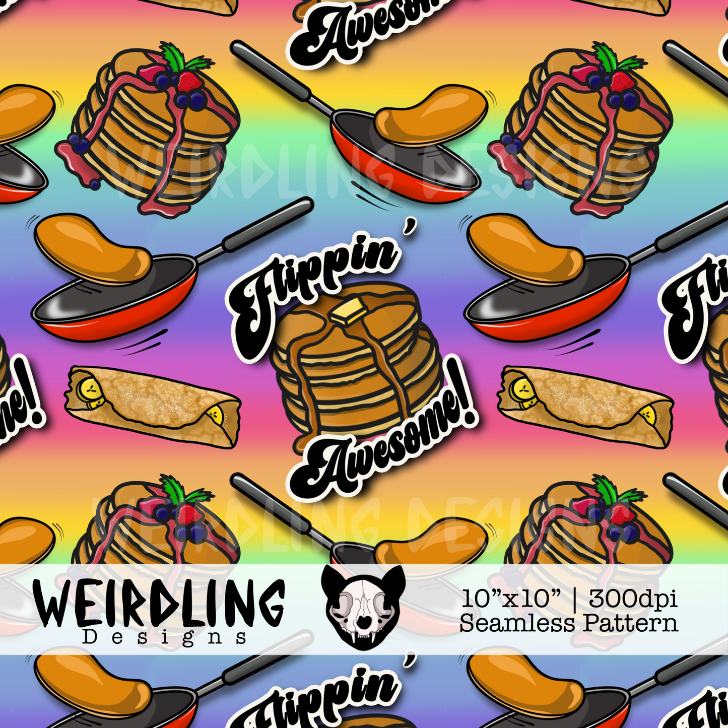 Flippin’ Awesome - Exclusive Seamless Pattern - Multiple Colourways