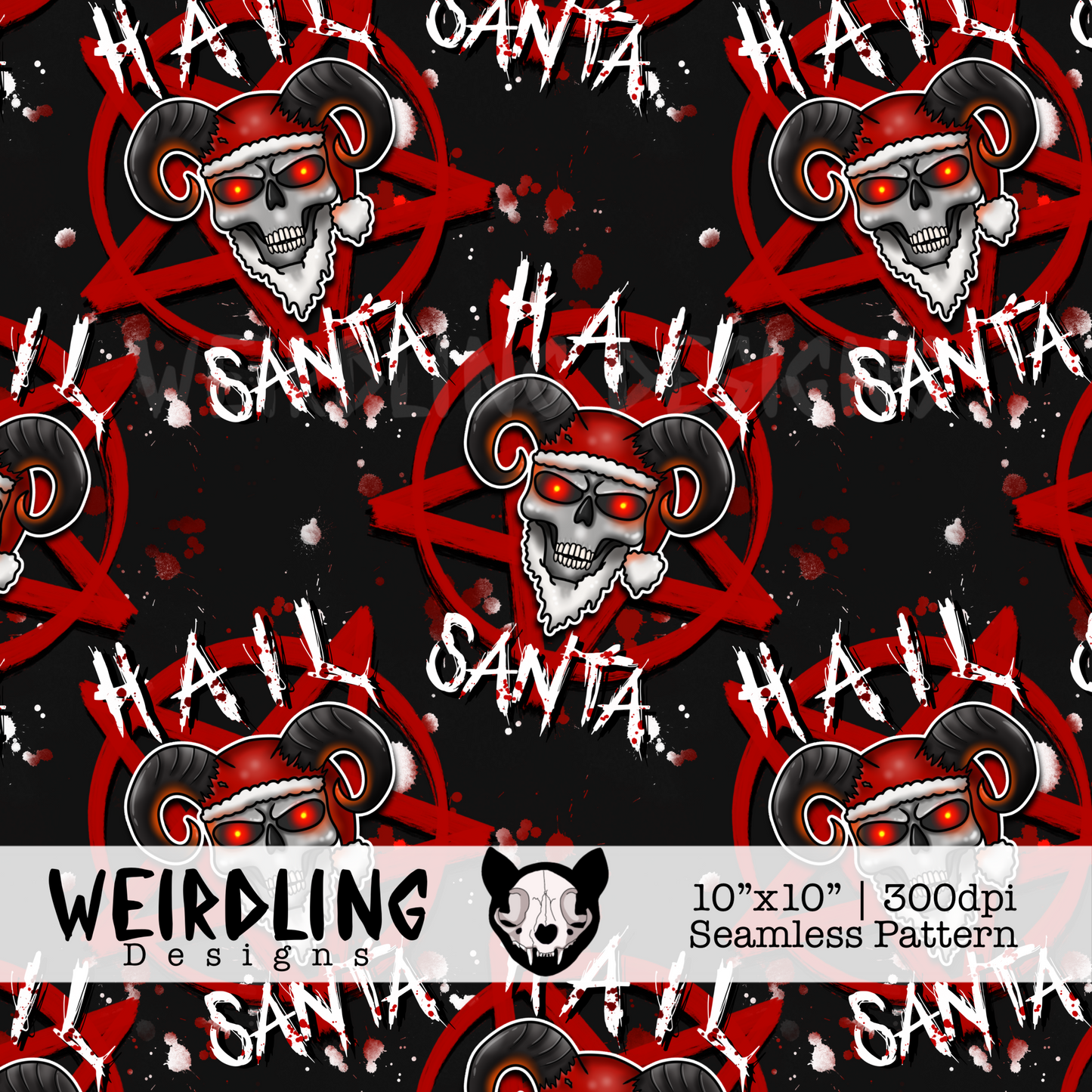 Hail Santa - Exclusive Seamless Pattern - Multiple Colourways