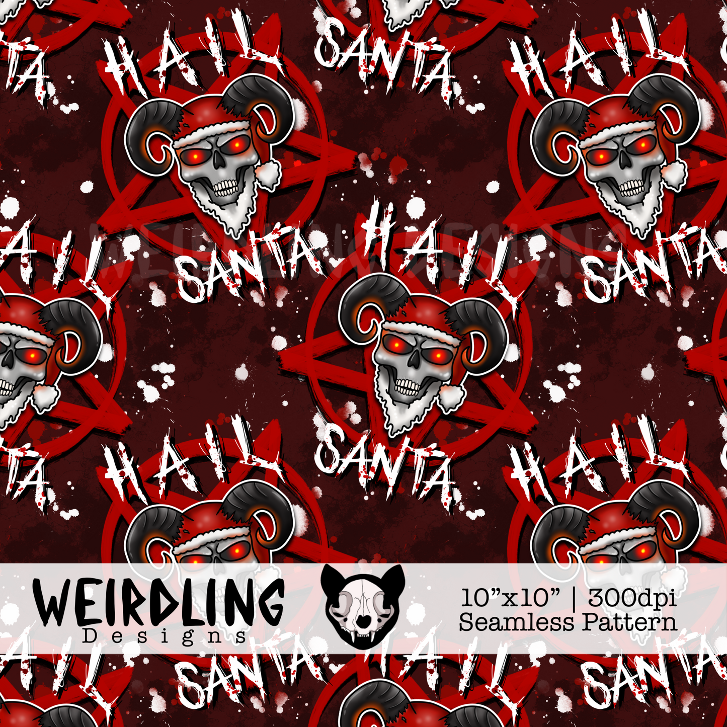 Hail Santa - Exclusive Seamless Pattern - Multiple Colourways