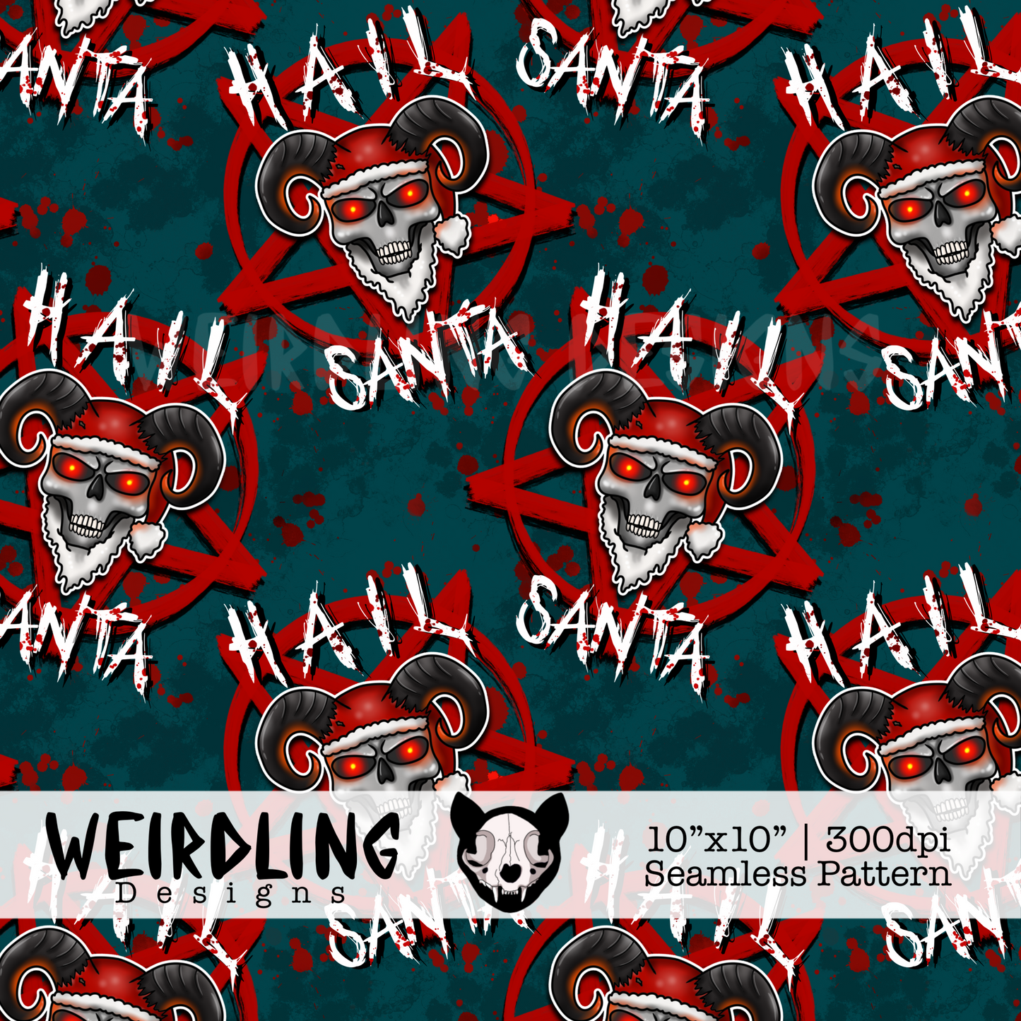 Hail Santa - Exclusive Seamless Pattern - Multiple Colourways