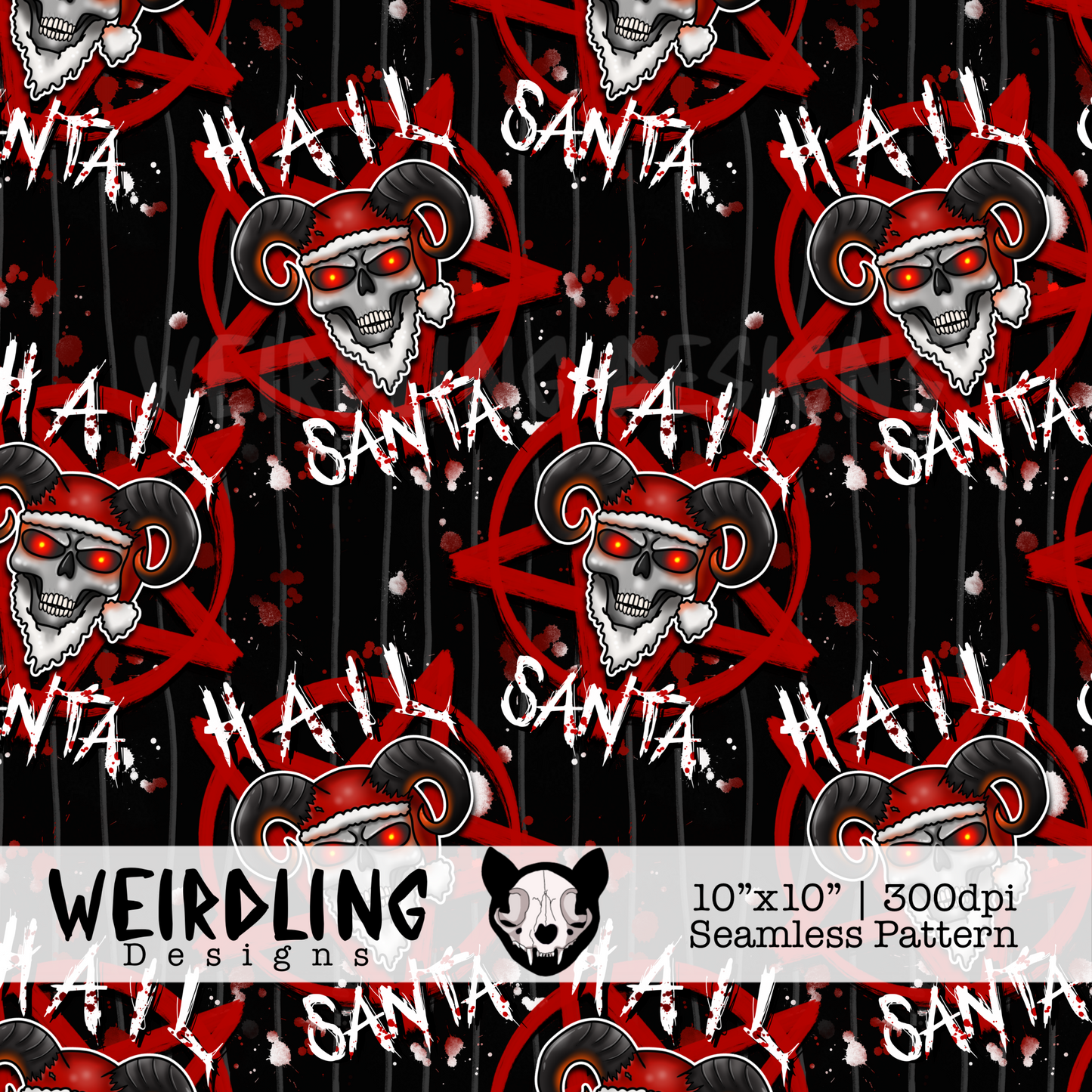 Hail Santa - Exclusive Seamless Pattern - Multiple Colourways