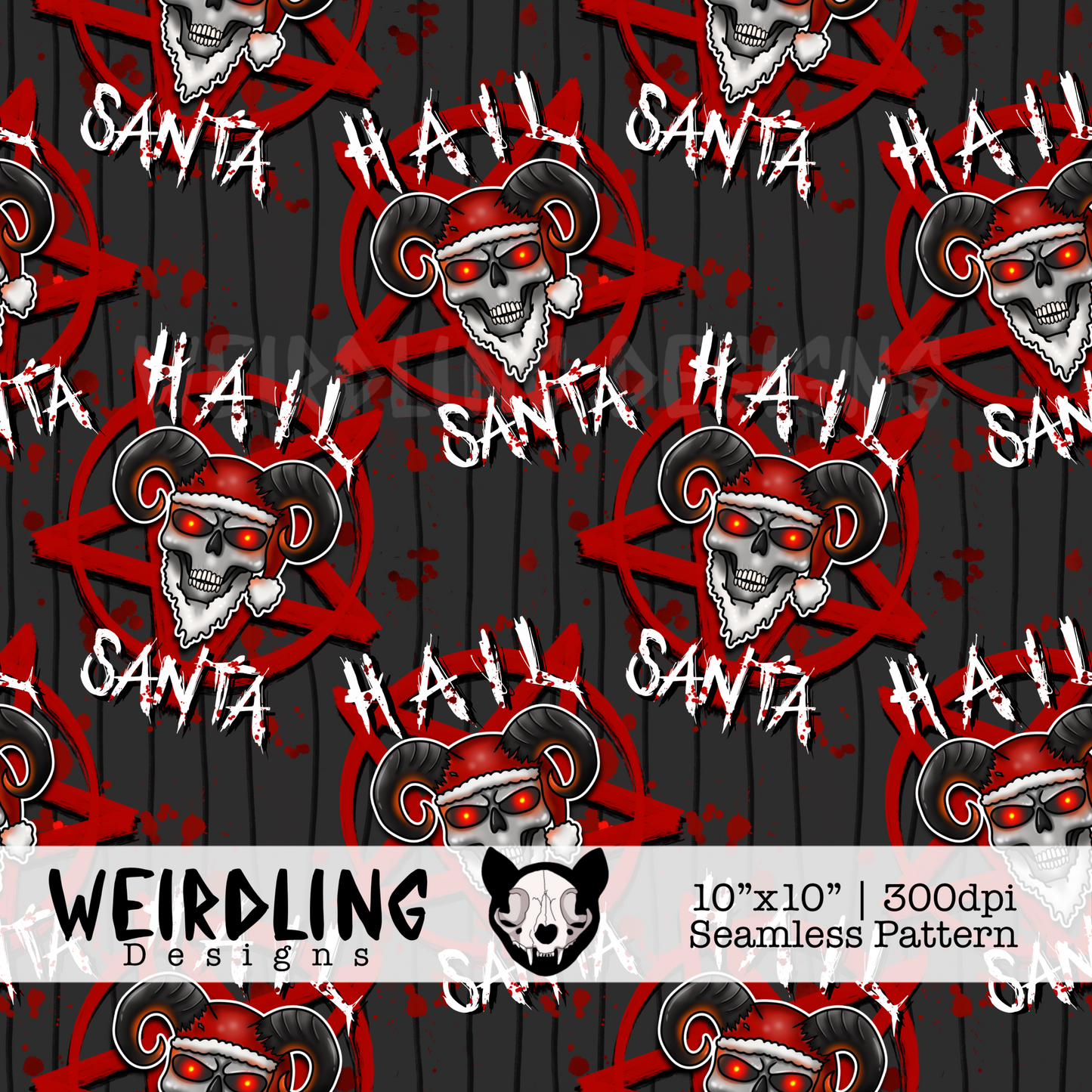 Hail Santa - Exclusive Seamless Pattern - Multiple Colourways