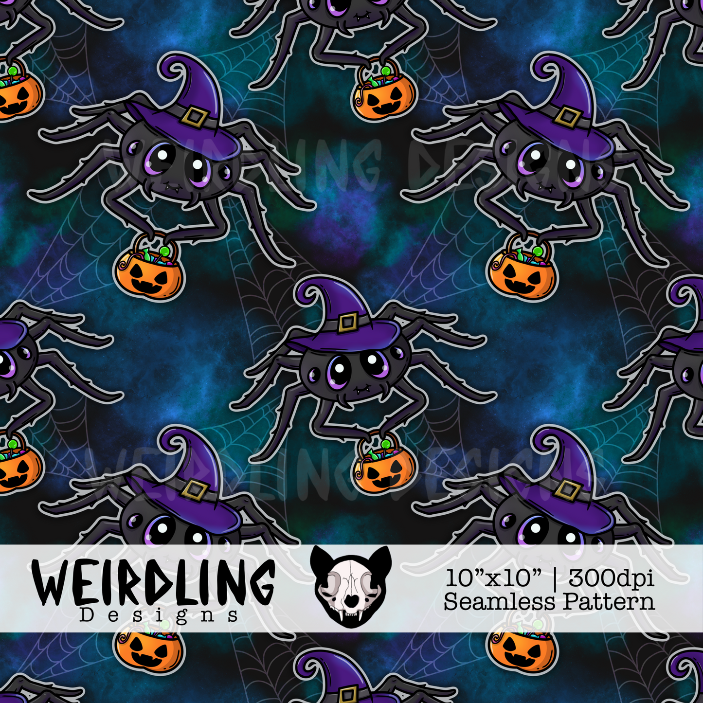 Spideyween - Exclusive Seamless Pattern