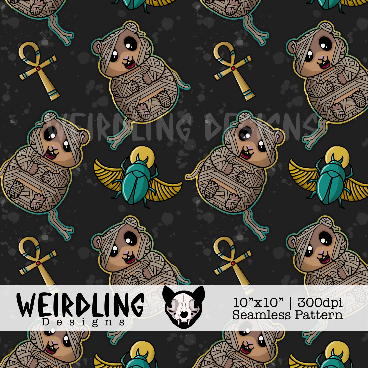 Hammster Horror - Limited edition Seamless Pattern